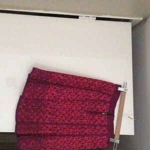 Purple Pleated Bubble Midi Skirt for Cocktail Events